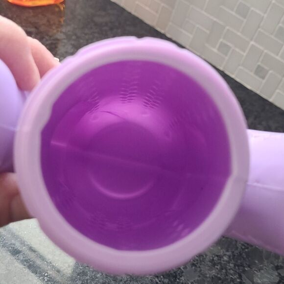 🥤 purple cactus cup with straw - Picture 2 of 3